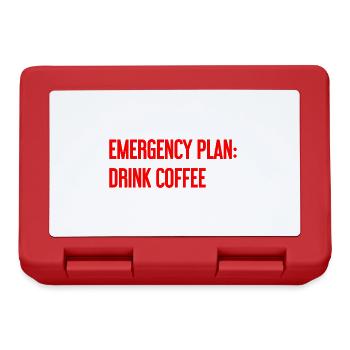 Coffee Contingency Plan - Lunchbox - red - Front