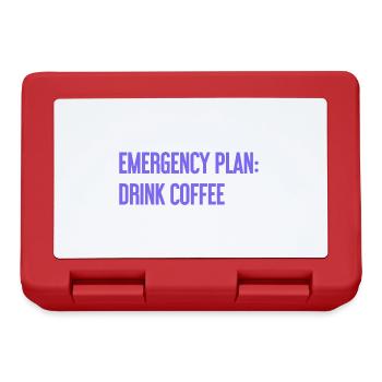 Kaffee-Notfallplan - Brotdose - Rot - Vorne