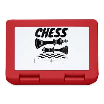 Échecs Échecs Journée mondiale des échecs King Checkers - Boîte à goûter - rouge - Devant