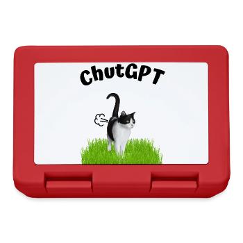 ChutGPT, Chat J'ai pété, GPT, Humour, IA - Boîte à goûter - rouge - Devant