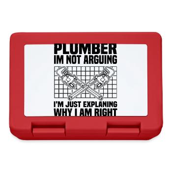 Plumber sayings | Craftsman Trainee Gift Ideas - Lunchbox - red - Front