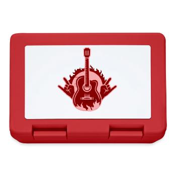 The Rock Guitar on Fire Music Rock Gitarre Musik - Lunchbox - red - Front