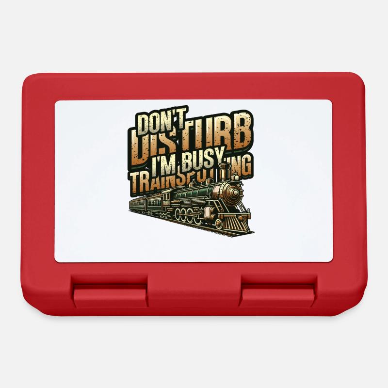 Trainspotting Train Lovers Trains - Lunchbox - red