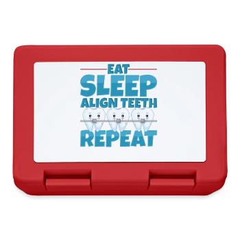 Eat Sleep Align Teeth Dentist - Lunchbox - red - Front