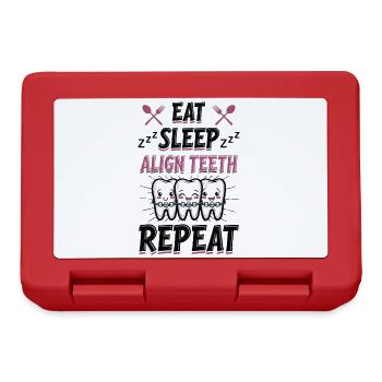 Eat Sleep Align Teeth Dentist - Lunchbox - red - Front