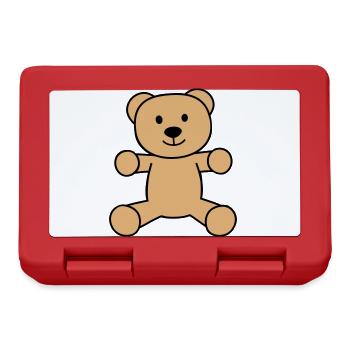 Teddybär - Brotdose - Rot - Vorne