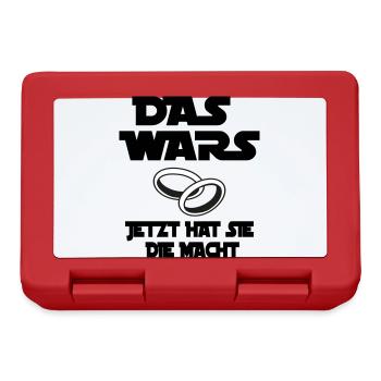das wars - jetzt hat sie macht - Brotdose - Rot - Vorne