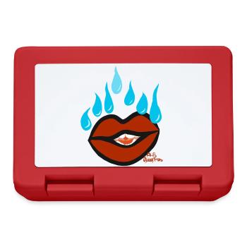 Lèvres à la recherche de larmes v6 00 - Boîte à goûter - rouge - Devant