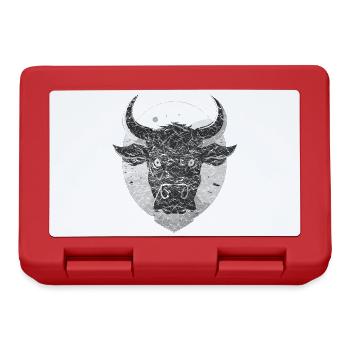 Stier Bulle grimmig böse - Brotdose - Rot - Vorne