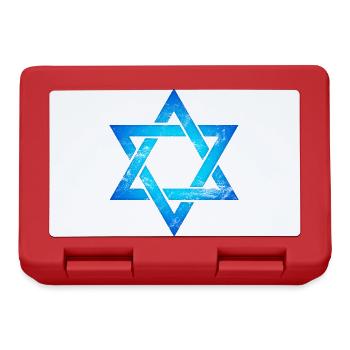 Israel Star Star of David Hexagram Judaism Symbol - Lunchbox - red - Front