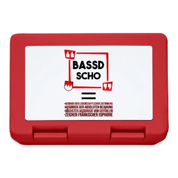 Franken Bassd Scho Erklärung - Brotdose - Rot - Vorne