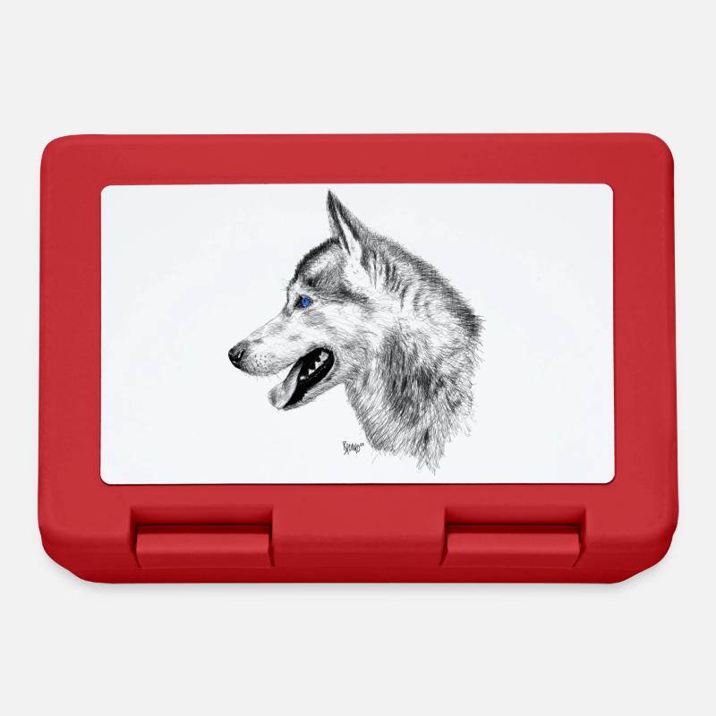 Bronko55 No.13 - Husky Blue Eyes - Boîte à goûter - rouge