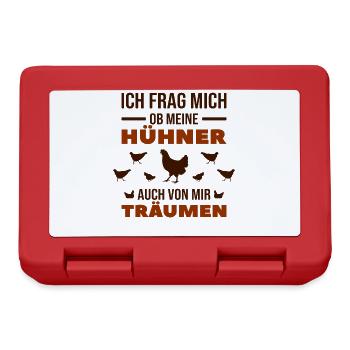 Hühner Landwirt Huhn Hühnerzucht Züchter Geschenk - Brotdose - Rot - Vorne