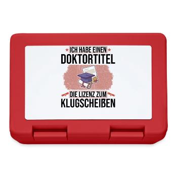 Doktoren Doktortitel Doktorand Promotion Geschenk - Brotdose - Rot - Vorne