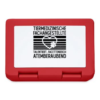 Tierarzthelferin Tiermedizinische Fachangestellte - Brotdose - Rot - Vorne