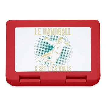 Le handball c'est d'la balle - Boîte à goûter - rouge - Devant