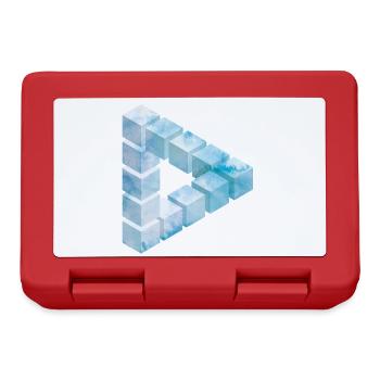 Eisblock Muster Design - Brotdose - Rot - Vorne