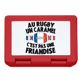 Au Rugby Un Caramel C'est Pas Une Friandise - Boîte à goûter - rouge - Devant