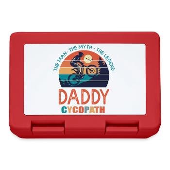Papa Cycopath Papa Fahrrad Humor Radfahrer BMX - Brotdose - Rot - Vorne