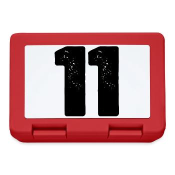 11 Zahl Trikot - Brotdose - Rot - Vorne