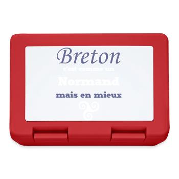 Breton, comme un Normand, mieux - Boîte à goûter - rouge - Devant