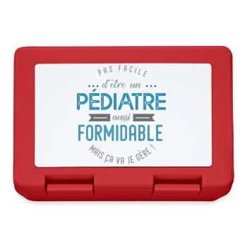pédiatre formidable - Boîte à goûter - rouge - Devant