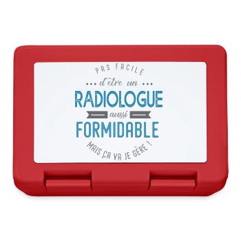 radiologue formidable - Boîte à goûter - rouge - Devant