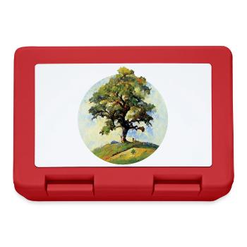 Peinture | Arbre Sur Une Colline - Boîte à goûter - rouge - Devant