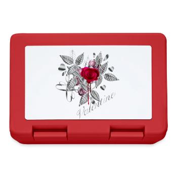silver Valentine's Day composition with roses - Lunchbox - red - Front