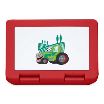 Ich fahre meine Traktor-Cartoon-Farm - Brotdose - Rot - Vorne