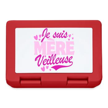 Fête des mères - Je suis Mère veilleuse - rose - Boîte à goûter - rouge - Devant