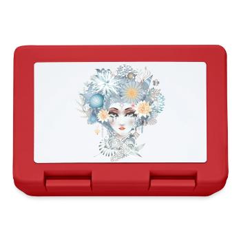 Mermaid portrait in cool pastel colors - Lunchbox - red - Front