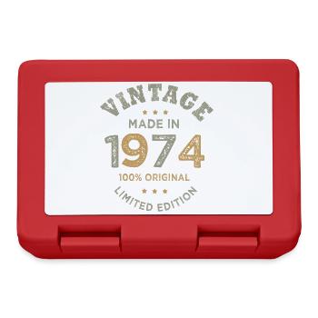 Né en 1974 Vintage 1974 anniversaire - Boîte à goûter - rouge - Devant