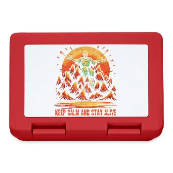 Stay calm and stay alive - Lunchbox - red - Front