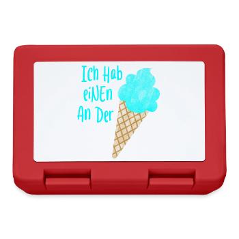 Einen an der Waffel coole Sprüche Eis Sommer Fun - Brotdose - Rot - Vorne