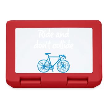 Ride Collide Wheel Cool Sayings English Bicycle - Lunchbox - red - Front