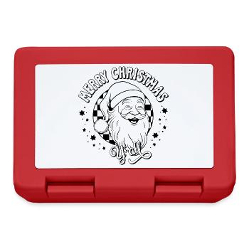 Merry Christmas Y'all Santa Claus Christmas - Lunchbox - red - Front