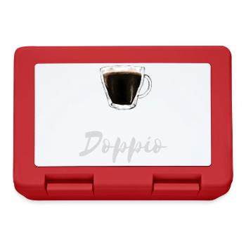 Doppio Espresso Coffee Barista Cafe Shirt - Lunchbox - red - Front