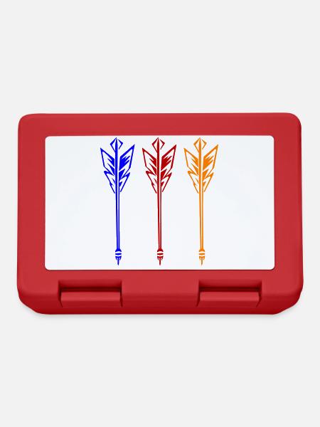 Darts Symbol Dartpfeil - Brotdose - Rot
