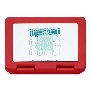 Aquarist with passion, feeding fish - Lunchbox - red - Front