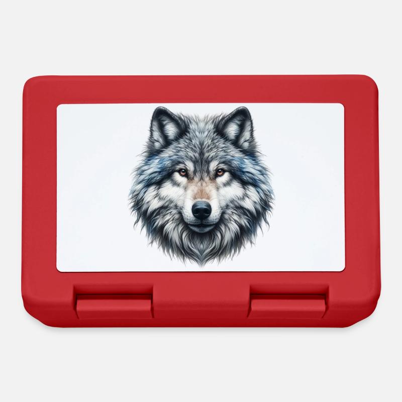Wolf - Brotdose - Rot