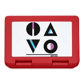 Abstrakte Geometrie Design - Stylische Mode - Brotdose - Rot - Vorne