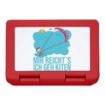 Mir reicht es ich geh kiten das ist mein Hobby - Brotdose - Rot - Vorne