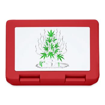 Joint Weed Tree – Design Créatif de Vacances au Cannabis - Boîte à goûter - rouge - Devant