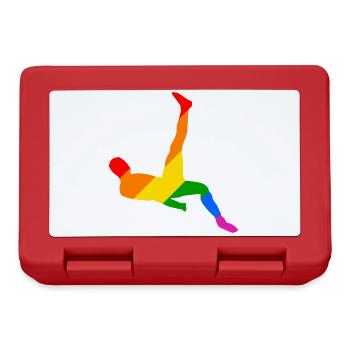 Joueur de football arc-en-ciel - Boîte à goûter - rouge - Devant