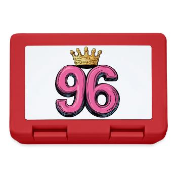 96 Nombre Couronne - Boîte à goûter - rouge - Devant