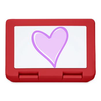 Cœur violet avec contour noir - Boîte à goûter - rouge - Devant