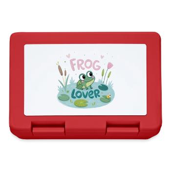Frosch-Design in der Liebe in der Natur - Brotdose - Rot - Vorne