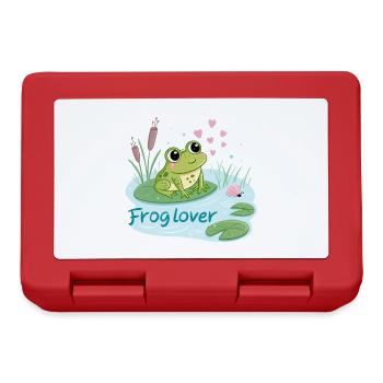 Grenouille Gourmande Amour - Boîte à goûter - rouge - Devant