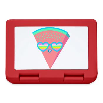 Lunettes de soleil Cool Melon Heart 80s et 90 Rétro - Boîte à goûter - rouge - Devant